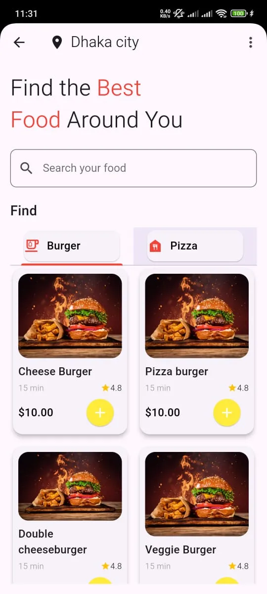 Fast Food app screenshot